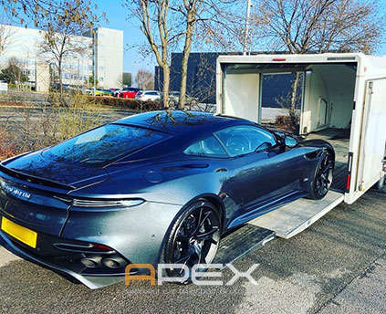 Aston Martin collection, delivery and enclosed transportation by our specialist team at Apex.<br><br>© 2024 Apex Specialist Car Transport & Storage